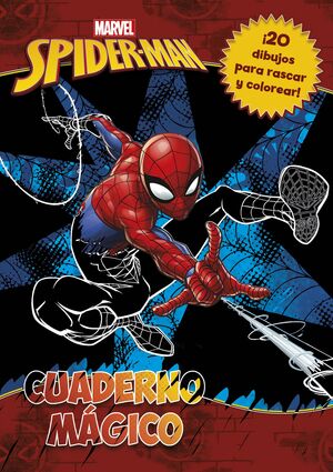 SPIDER-MAN. CUADERNO MÁGICO. 20 DIBUJOS PARA RASCAR Y COLOREAR. MARVEL.  9788416914715 LIBRERÍA FOLLAS NOVAS